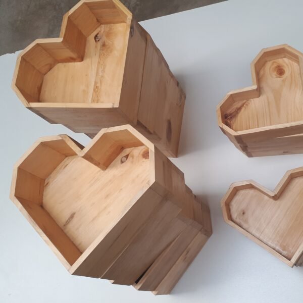 Caja Corazón de madera - Imagen 3