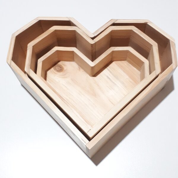 Caja Corazón de madera - Imagen 2