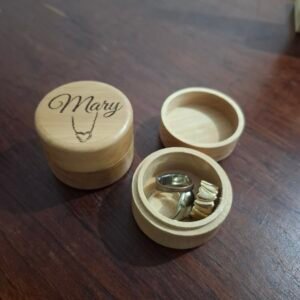 Porta Anillos de madera Personalizado